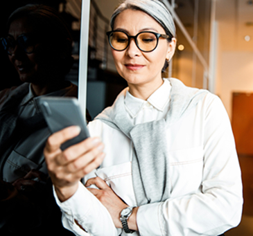 Woman in office
